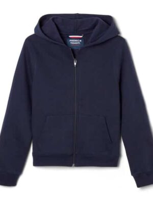 French Toast Girls Zip Front Fleece Hoodie