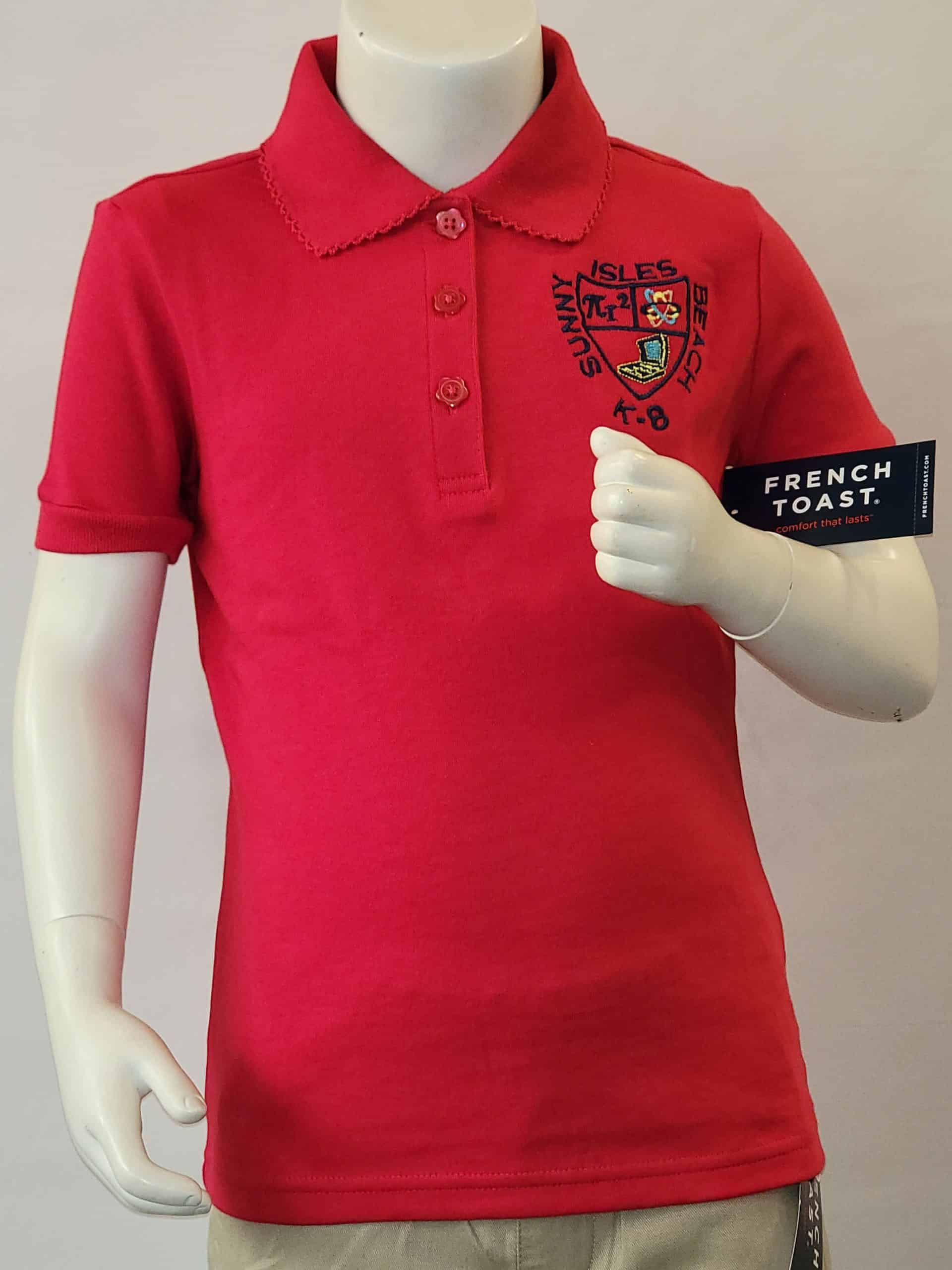 Short Sleeve Interlock Polo with Picot Collar