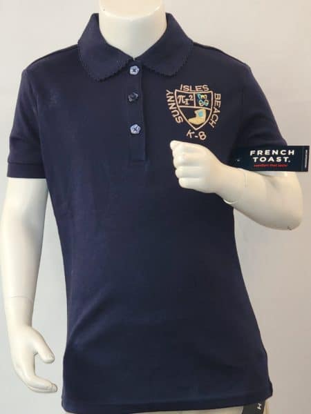 S/S Girls Picot Collar Interlock