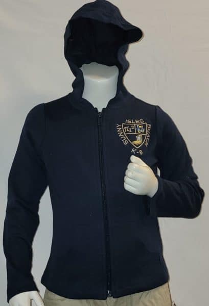 French Toast Girl's Zip Front Fleece Hoodie