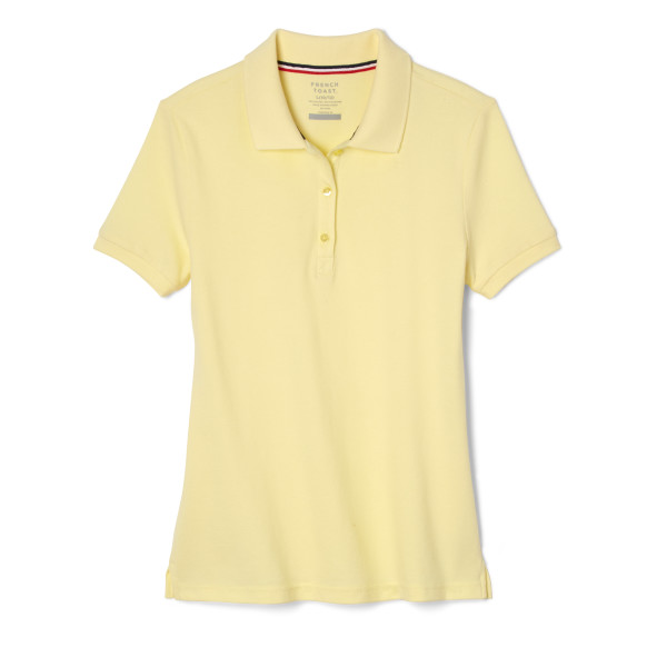 S/S Girls Picot Collar Interlock Polo Shirt