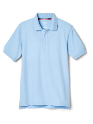S/S Girls Picot Collar Interlock Polo Shirt
